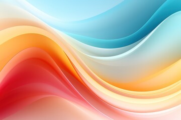 Fototapeta premium Abstract colorful wavy background with soft gradients.