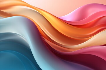 Abstract colorful wavy background with soft gradients.