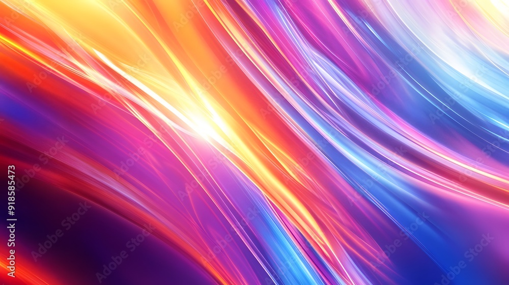 Poster modern abstract high-speed light effect. abstract background with curved beams of light. technology 