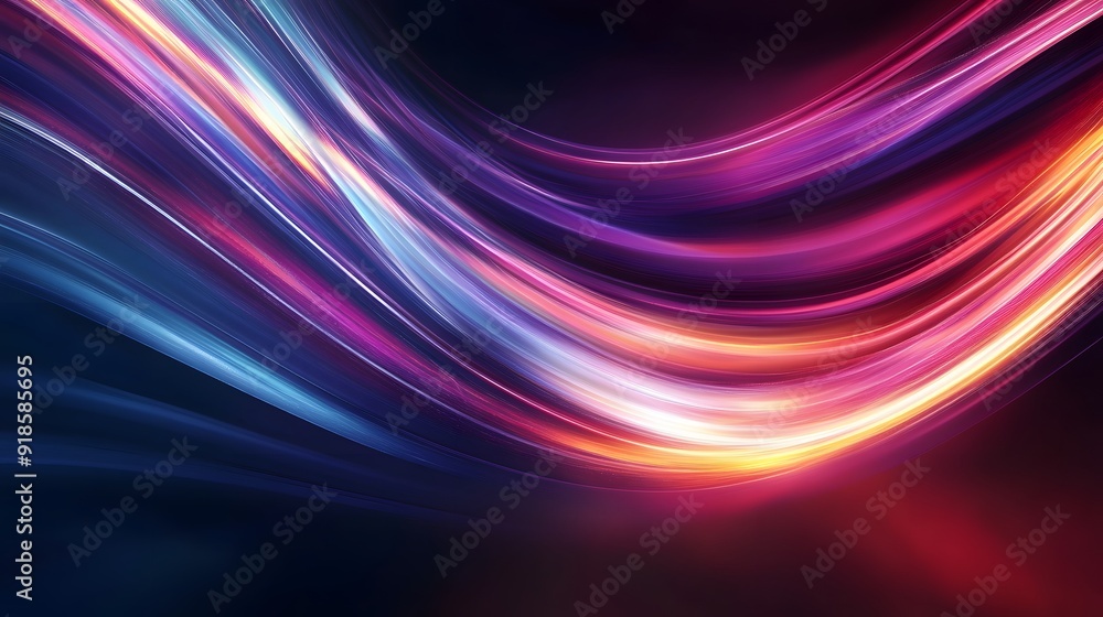 Aufkleber modern abstract high-speed light effect. abstract background with curved beams of light. technology 