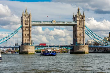 Famous Tower bridge over Thames river, London, UK