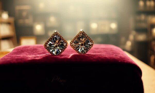 Vintage Diamond Earrings in a Pawn Shop