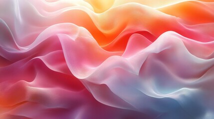 Obraz premium Abstract colorful waves - generative ai