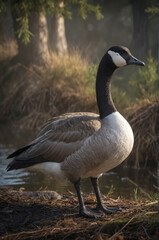 Obraz premium Canada Goose by Serene Pond