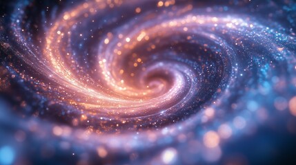 Visual Representation of a Colorful Swirling Galaxy in Space