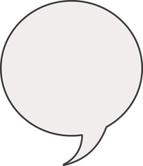 Round comic text message box vintage speech bubble