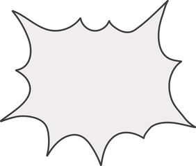 Speech bubble blank template pop up style illustration