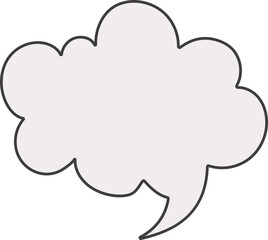 Chat message dialog box hand drawn sticker