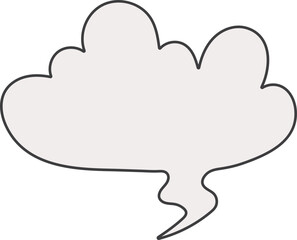 Comic text message box vintage speech bubble