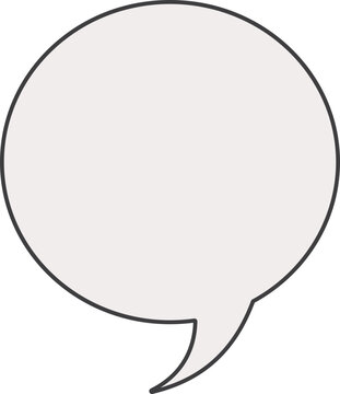 Round comic text message box vintage speech bubble