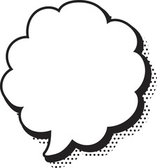 Empty speech bubble template pop art style outline