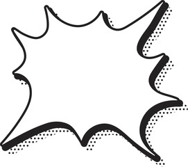 Comic text message box vintage speech bubble