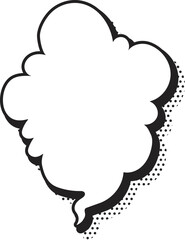 Chat message dialog box hand drawn sticker