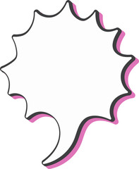 Comic text message box vintage speech bubble