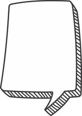 Empty speech bubble template pop art style outline