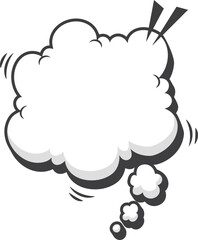 Speech bubble blank template pop up style illustration