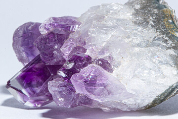 natural mineral purple amethyst crystal macro close-up texture