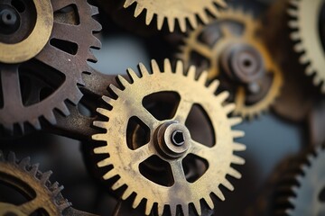 Gears Interlocking Closeup.