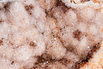 Natural Mineral White Crystal Macro Texture