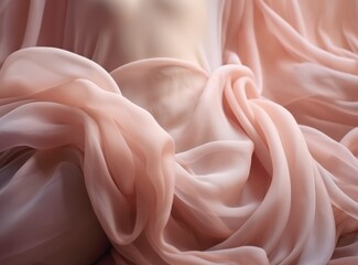Obraz premium Soft drapery with gentle light on a pink backdrop