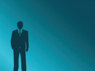 Obraz premium Business pro against a blue background