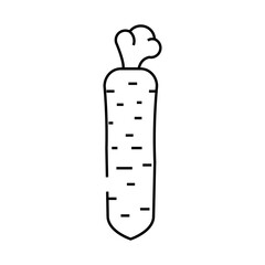 nantes carrot line icon vector. nantes carrot sign. isolated contour symbol black illustration