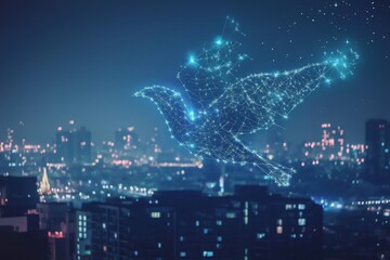 Cityscape Peace Dove. Landscapes