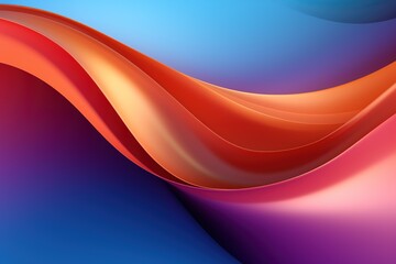 Abstract background with vibrant orange, pink and blue waves.