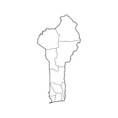 Benin country map icon