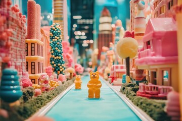 Candy City with Bear Toy.
