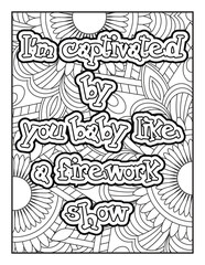 Affirmation Quotes with Mandala pattern. Hand drawn with black and white lines. Motivational quotes coloring page. Positive affirmations for kids & students. 