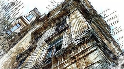 Fototapeta premium Highlighting energy through large scale tonal solutions in dynamic architectural structures