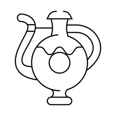 jug clay crockery line icon vector. jug clay crockery sign. isolated contour symbol black illustration