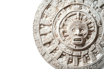 Fototapeta premium Aztec calendar stone, cut out - stock png.