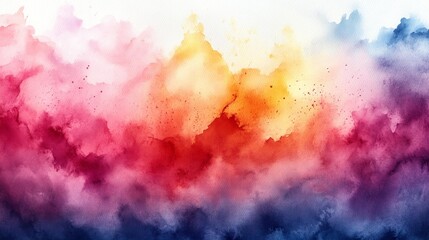 Abstract colorful watercolor background - generative ai