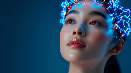 Close_up_Woman_with_Glowing_Temporal_Lobe_for_Health