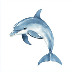 Fototapeta premium Minimalist Dolphin Watercolor Art for Children's Decor