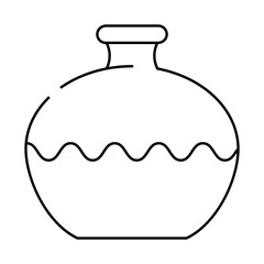 traditional clay crockery line icon vector. traditional clay crockery sign. isolated contour symbol black illustration