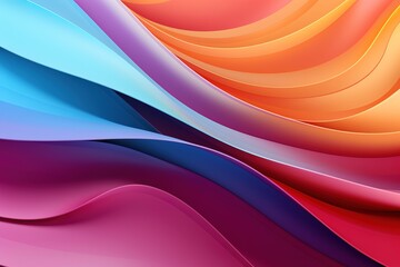 Abstract background with vibrant, curved lines in shades of blue, purple, and orange.
