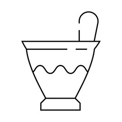antique clay crockery line icon vector. antique clay crockery sign. isolated contour symbol black illustration