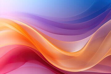 Abstract background with vibrant, flowing curves in pink, orange, and purple.