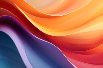 Abstract colorful wavy background with vibrant shades of orange, red, purple, and blue.