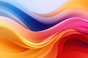 Abstract background with vibrant, fluid curves in warm colors.