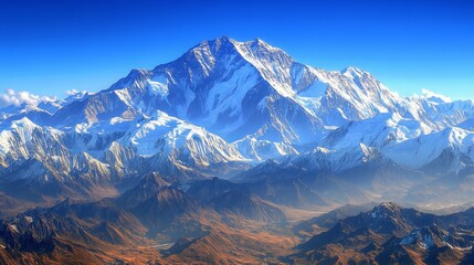 Majestic Snow-Capped Mountain Range - Breathtaking Scenery