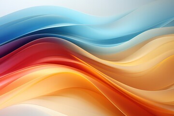 Abstract orange, red and blue wavy pattern.