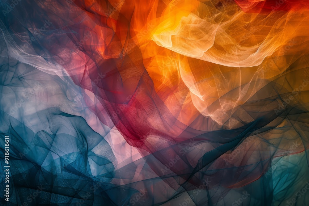 Poster visually stunning abstract composition translating an emotion