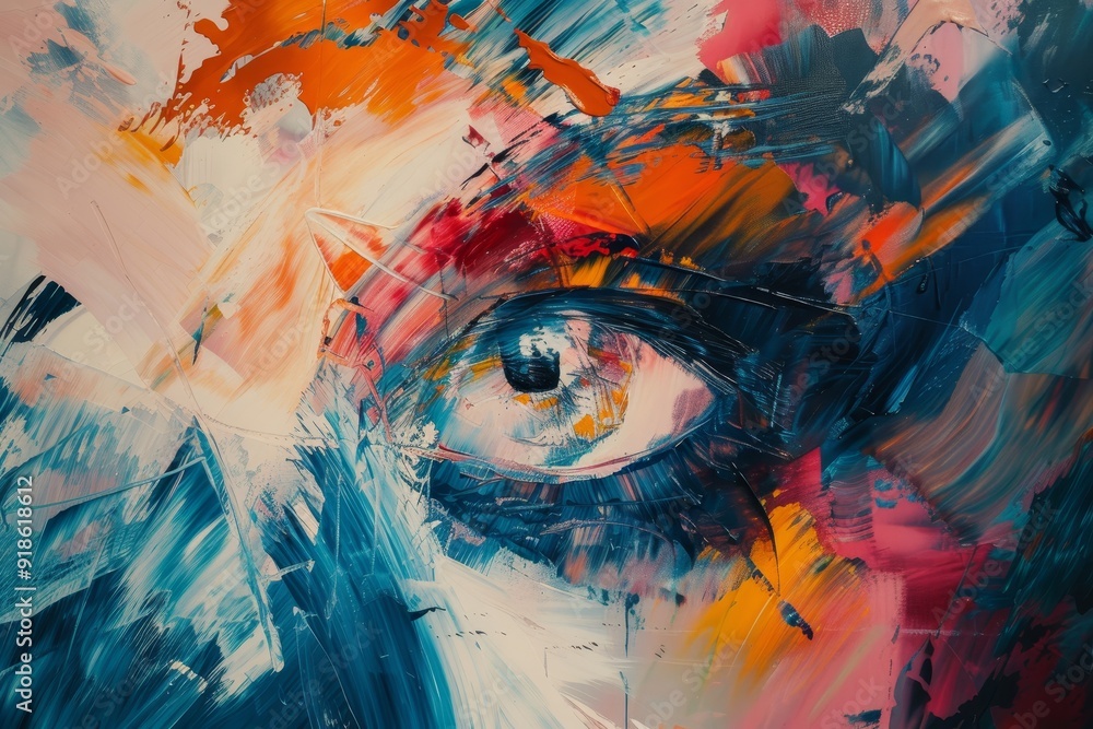 Aufkleber visually stunning abstract composition translating an emotion