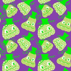 Halloween pumpkins seamless monsters pattern for wrapping paper and fabric