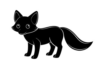 Endangered San Joaquin Kit Fox Vector Illustration - Geometric, Kawaii Cartoon Mascot, Silhouette Art