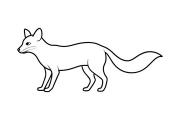 Endangered San Joaquin Kit Fox Vector Illustration - Geometric, Kawaii Cartoon Mascot, Silhouette Art